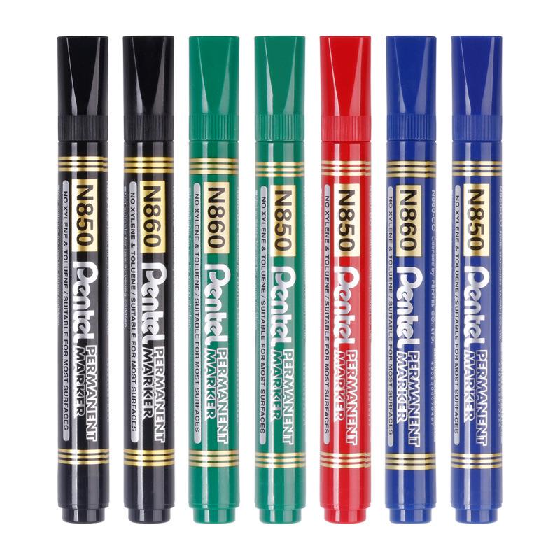 Маркер на масляной основе Pentel N850/N860, Круглый/Плоский наконечник, Ручка-маркер с квадратной головкой для подписи