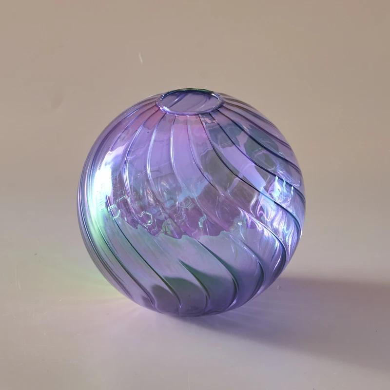 Декор комнаты Вазы-шары Украшение дома Стеклянная ваза для стола в скандинавском стиле Растения для домашнего декора Вазы для свадебного декора