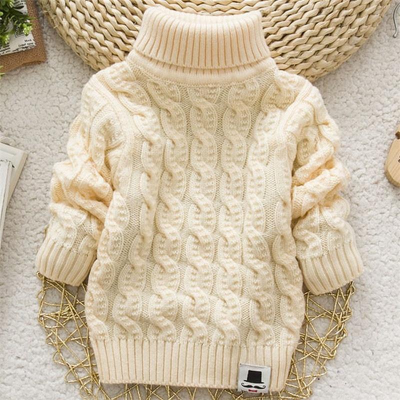 Водолазка для мальчиков и девочек с этикеткой в виде бороды, однотонные детские свитера, мягкие теплые, Sueter Infantil, осень