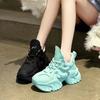 Casual Chic Platform Sneakers Women's Sports Shoes Lace-up Pink Thick Bottom Comfortable High-top Shoe Luxury Dad's Shoes