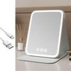 SUOKOMR Настольное складное ручное зеркало для макияжа со светодиодной подсветкой, USB, регулируемая удобная 3-ступенчатая яркость, совместимое для путешествий, Зеркало, Зеркало, Зеркало,