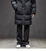 Men's Luxury Mid-length Hooded Down Jacket - Thick, Warm, Winter Coat with 90% White Duck Down Filling.