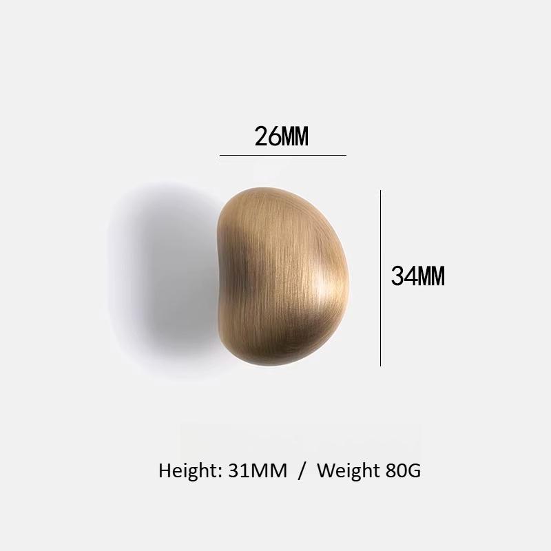 Solid Brass Cabinet Pulls Retro Bronze European Minimalist Irregular Knob for Wardrobe Drawer Cupboard Furniture Hardware