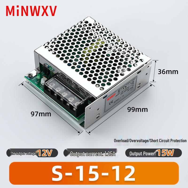 S Switch 220V AC to 12V/24V DC Transformer for Industrial Lighting Monitors.