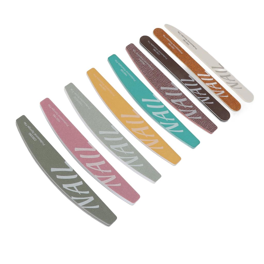 Набор из 9 предметов, набор пилочек для ногтей различной формы, профессиональные маникюрные инструменты, моющийся набор буферов для ногтей для акрила