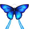 Воздушный змей Simxkai Butterfly для детей и взрослых, простой в управлении большой синий воздушный змей для начинающих с 300-футовой ручкой, самый простой в управлении пляжный воздушный змей для отдыха на природе