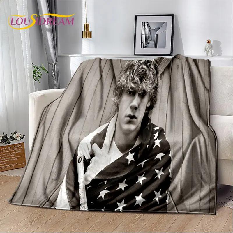 Cute Evan Peters Movie TV Actor Soft Plush Blanket,Flannel Blanket Throw Blanket for Living Room Bedroom Bed Sofa Picnic Cover