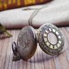 Flip With Necklace Vintage Pocket Fob Watches Steampunk Pocket Watch
