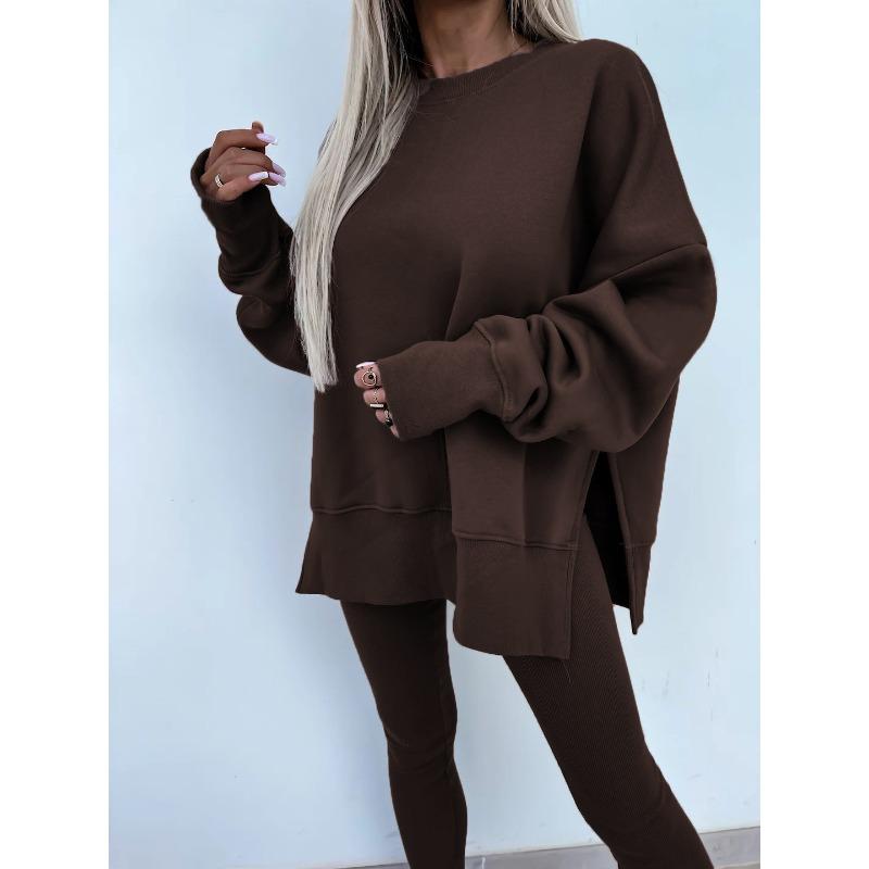 Женские повседневные узкие брюки свободный свитер комплект из двух предметов