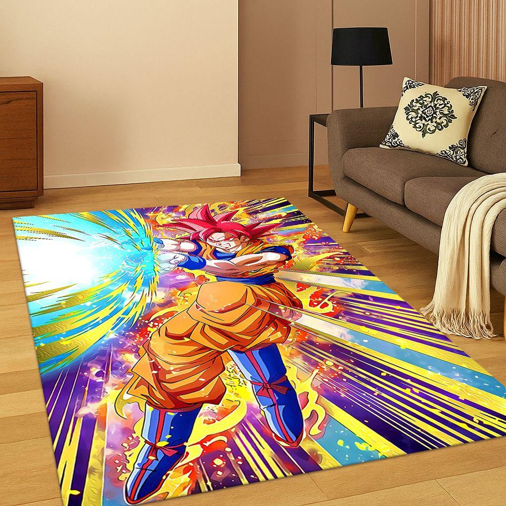 3D Anime D-Dragon Balls Gamer Cartoon Carpet Rug for Bedroom Living Room Sofa Doormat Home Decor,kid Game Area Rug Non-slip Gift