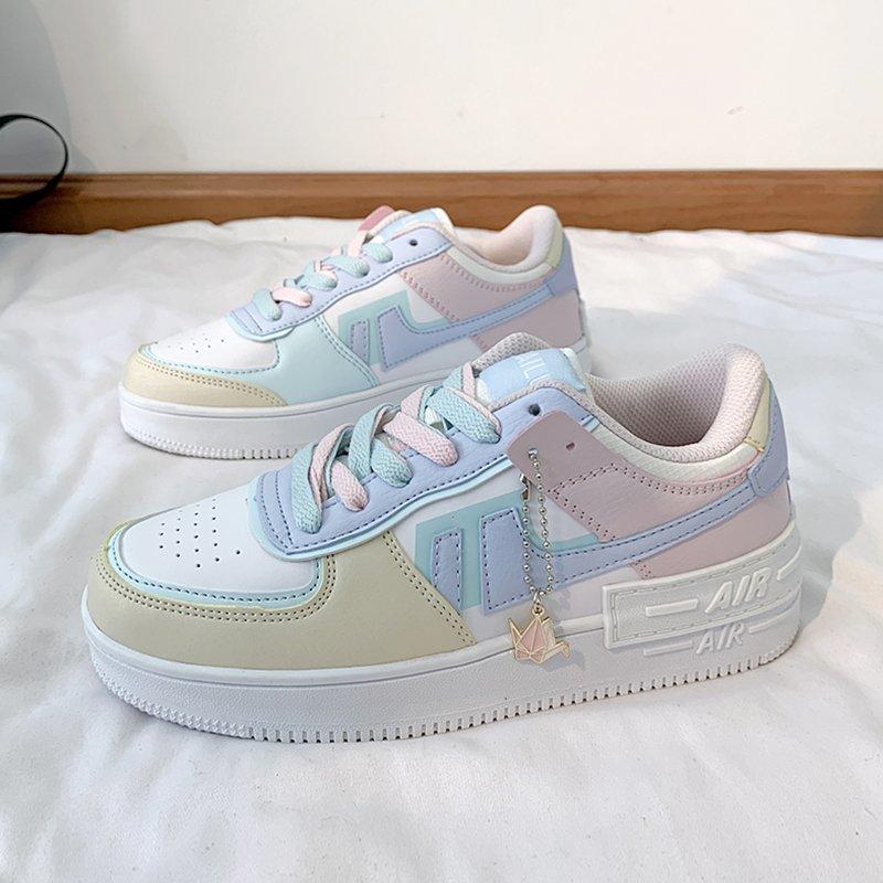 Fashion Women Sneakers Fashion Color Matching Platform Sneakers Women Vintage Vulcanize Spring Summer Casual Flat Tennis Female Footwear