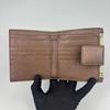 [Pre-Owned] Ophidia Logo Stripe Web Canvas And Leather Short Folded Wallet - Excellent #1IYCMJT