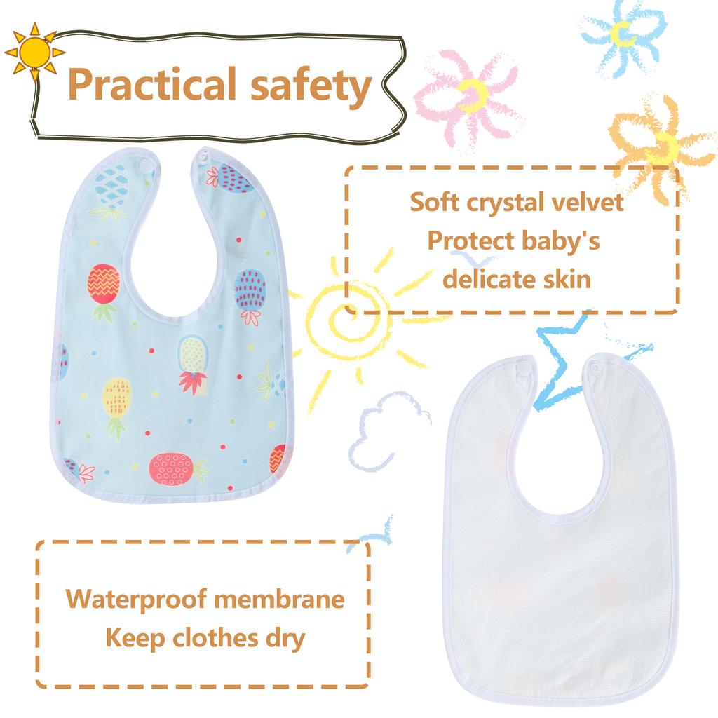 10/20Pcs Baby Bib Saliva Dripping Bibs Drool Bib Cartoon Cute Newborn Feeding Soft Edible Aprons Baby Burp Scarf Baby Supplies