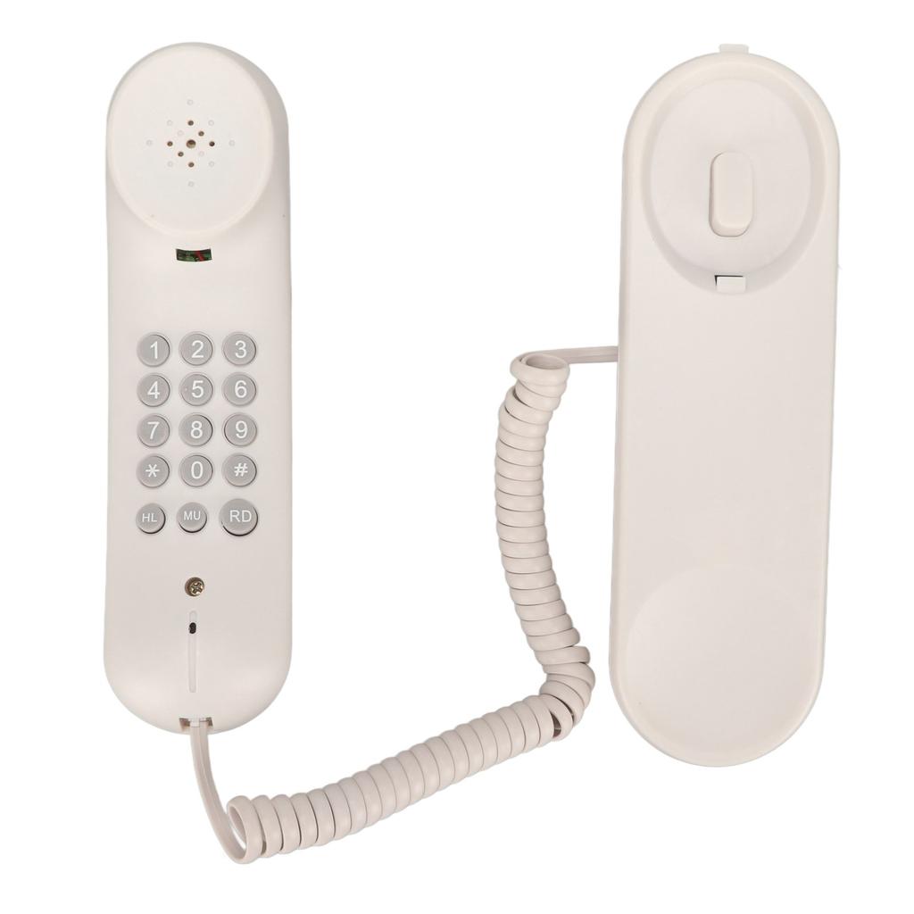 Wall Telephone Multifunction Big Buttons Redial Mute Function Corded Wall Phone for Home Office