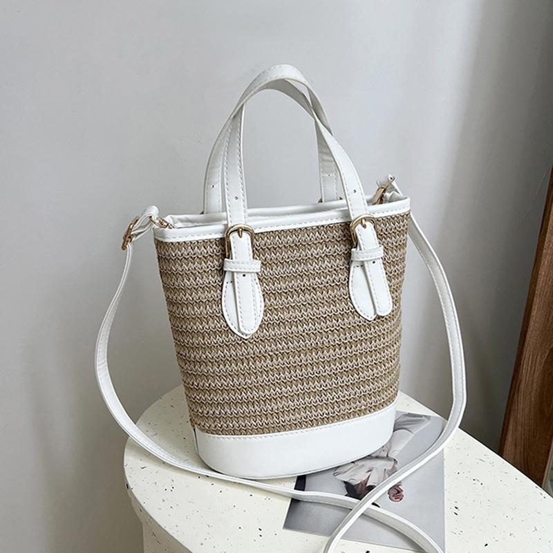 Соломенная плетеная сумка-мессенджер через плечо для женщин Простая пляжная ротанговая наплечная сумка Сумки-кошельки для мобильного телефона и монет Летняя AVE