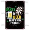 MyPlate Darts 180 Металлическая табличка Пивной бар Винтажная табличка Магазин Жестяная табличка Тарелка Настенный декор Для бара Клуба Художественная картина Постер Подарок
