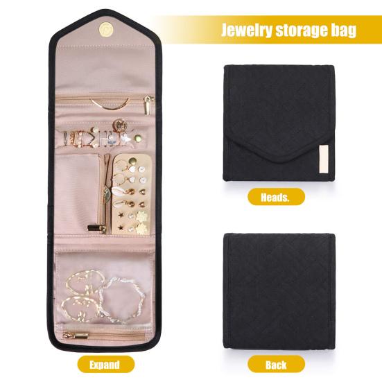 Сумка для ювелирных изделий, пылезащитная, водонепроницаемая, с отделениями, большой вместимости, складная, для сережек, колец, ожерелий, сумка для хранения, бытовые принадлежности