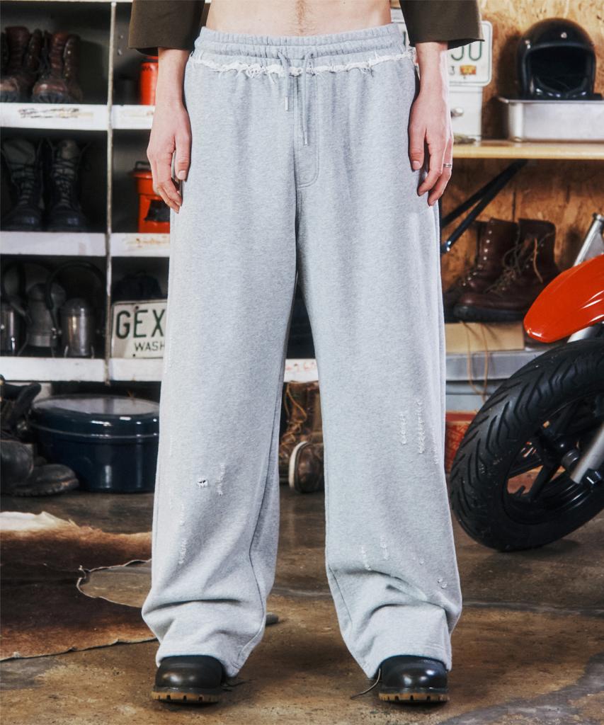 The Vinyl House Damaged Sweat Pants Gray