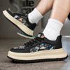 Fashion Men Sneaker Designer Fashion Casual Retro Skateboarding Shoes Leather Fabric Breathable Height Increased Flat Platform Shoes