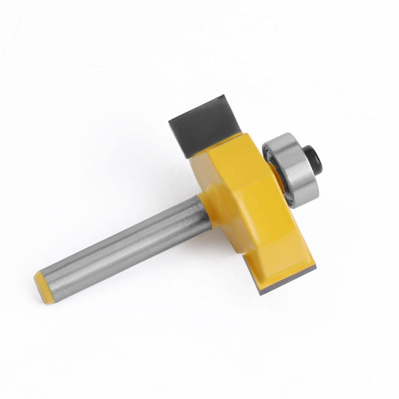 6 мм 1/4 дюйма хвостовик Т-образный паз фреза с подшипником долбежный фрезерный станок Т-типа рифленые столярные инструменты для дерева