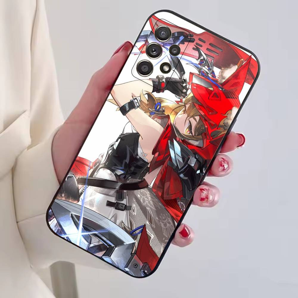 Чехол для телефона A-Arknights Endfield Черный Силиконовый Мягкий Для Samsung S25,S24,S21,S22,S23,S30,Ultra,S20,Plus,Fe,Lite