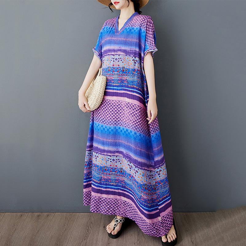 Xitao Платье-пуловер с принтом и V-образным вырезом ZMY1040