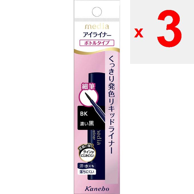 Kanebo Средства массовой информации Подводка для глаз A Темно-черный BK Макияж глаз Подводка для глаз Применение] - Наносите краску, регулируя количество жидкости в горлышке флакона. Макияж глаз E