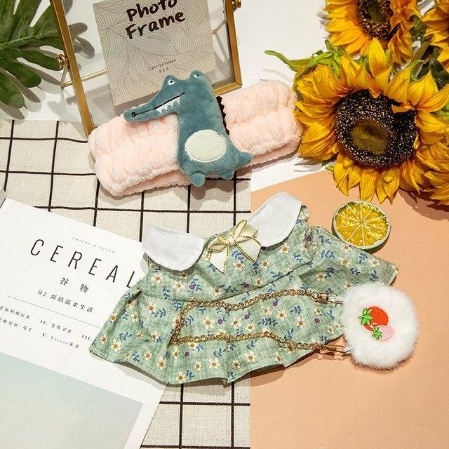 Аксессуары для кукол Lalafanfan Cafe Duck, одежда Kawaii Duck с одеждой, плюшевые игрушки, мягкая повязка для волос, подарок для девочек