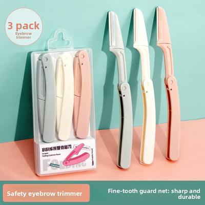Складной триммер для бровей с микро-лезвием для точного придания формы, устойчивые к царапинам ножницы для бровей
