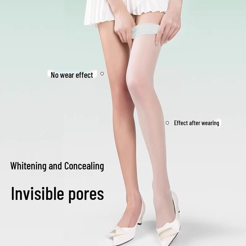 Mint Mambo Anti-Snag Women's Summer Stockings - Thin, Green, Skin-Tone, Sun Protection