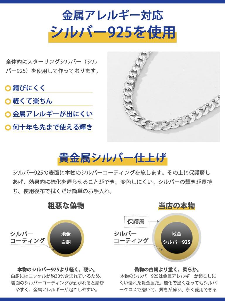 [PROSTEEL] Цепочка только для мужчин и женщин, стерлинговое серебро 925 пробы, гипоаллергенная, тонкая, простой, стильный аксессуар, унисекс [ширина 5 мм, длина 45 см]