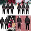Squid Game Black Bodysuit Cosplay Outfit For Anime Role Play And Costume Party