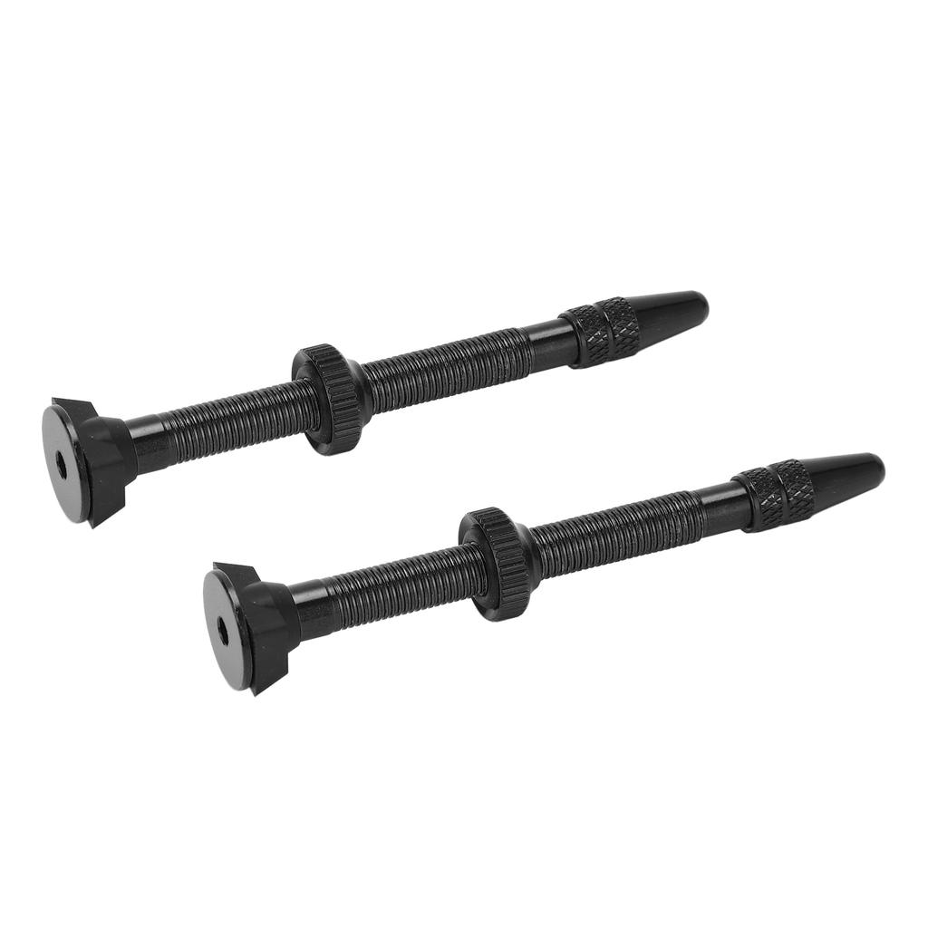 2 шт. 60 мм бескамерный ниппель Presta Легкий алюминиевый ниппель для горного шоссейного велосипедаЧерный