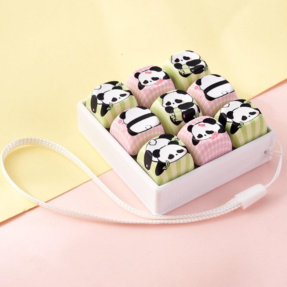 9-Key Keycap Fidget Keychain Cartoon Animals Keyboard Clicker Toy Keyring Christmas Gift
