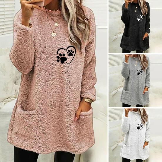 Стильная женская флисовая дубленка с карманом средней длины, утолщенная однотонная теплая зимняя верхняя одежда с капюшоном