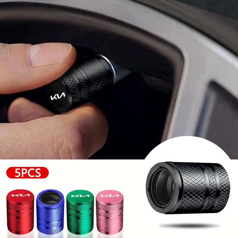 5Pcs Car Wheel Tire Valve Caps Metal Stem Protector Cover For Kia Rio Ceed Sportage Cerato Soul Sorento Picanto Optima Accessory aji265