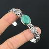 925 Silver Oval Malachite Gemstone Heart Chakra Birthday Elegant Bangle Bracelet