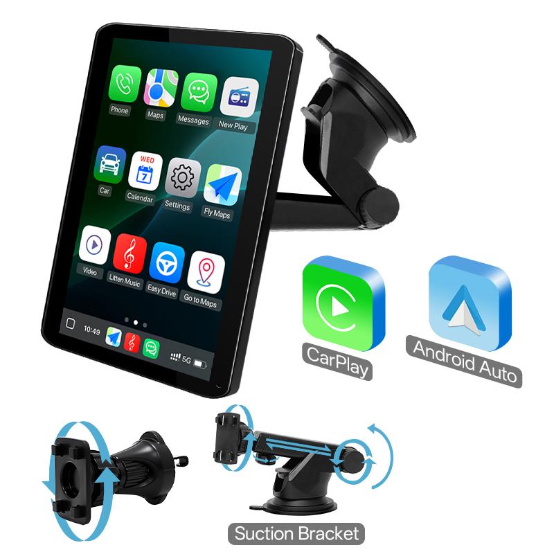Hippcron 7" Rotatable Car Radio Wireless Carplay Android Auto Navigation Multimedia Player IPS Touch Screen USB Bluetooth Mirror