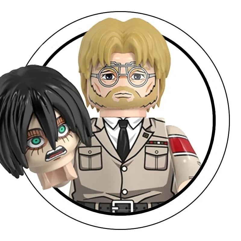 Слепая коробка Строительные блоки Мини-модели Фигурки Атака на Титанов Леви Аккерман Эрен Микаса Гигант Анни Хэллоуин Рождественские подарки Игрушка