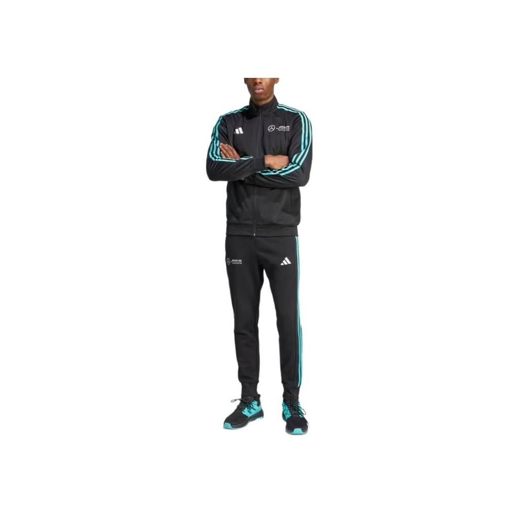 adidas Мужская уличная куртка Mercedes AMG Petronas Formula Team Dna черная/белая JV5355