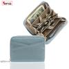 Fashion first-layer cowhide women's wallet short leather RFID compartment grid coin bag card change bag color matching