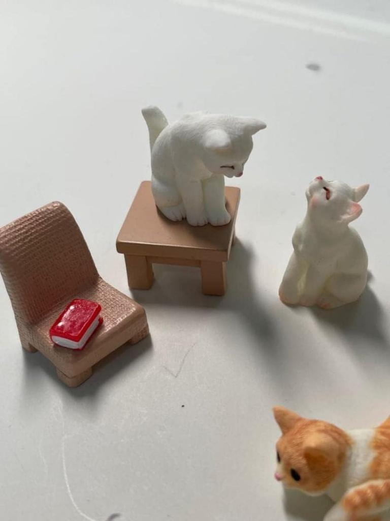 Manatom Moss Terrarium Figures Animals Animal Figures Terrarium Mini Figures Cat Mascot Figurines 15 Pieces