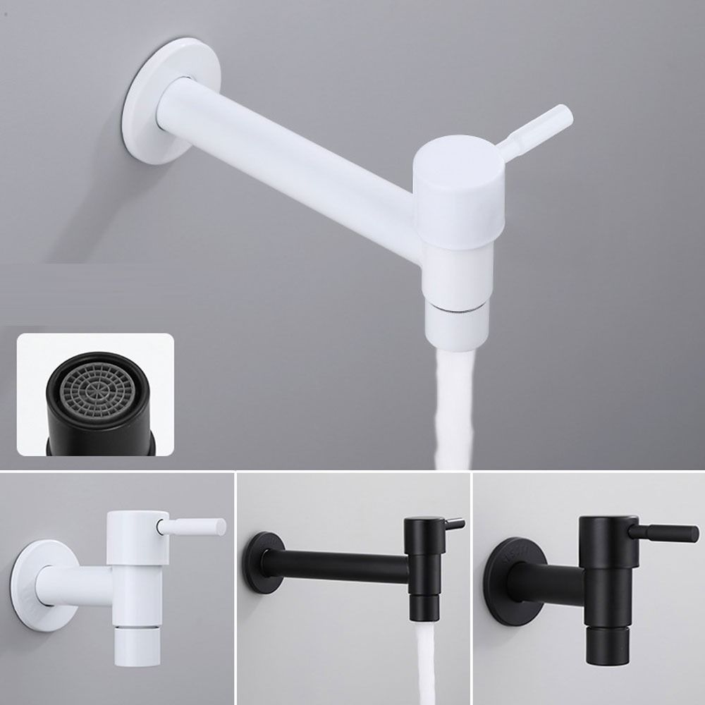 Черные краны для стиральной машины Белое соединение Прочная стиральная машина для ванной комнаты