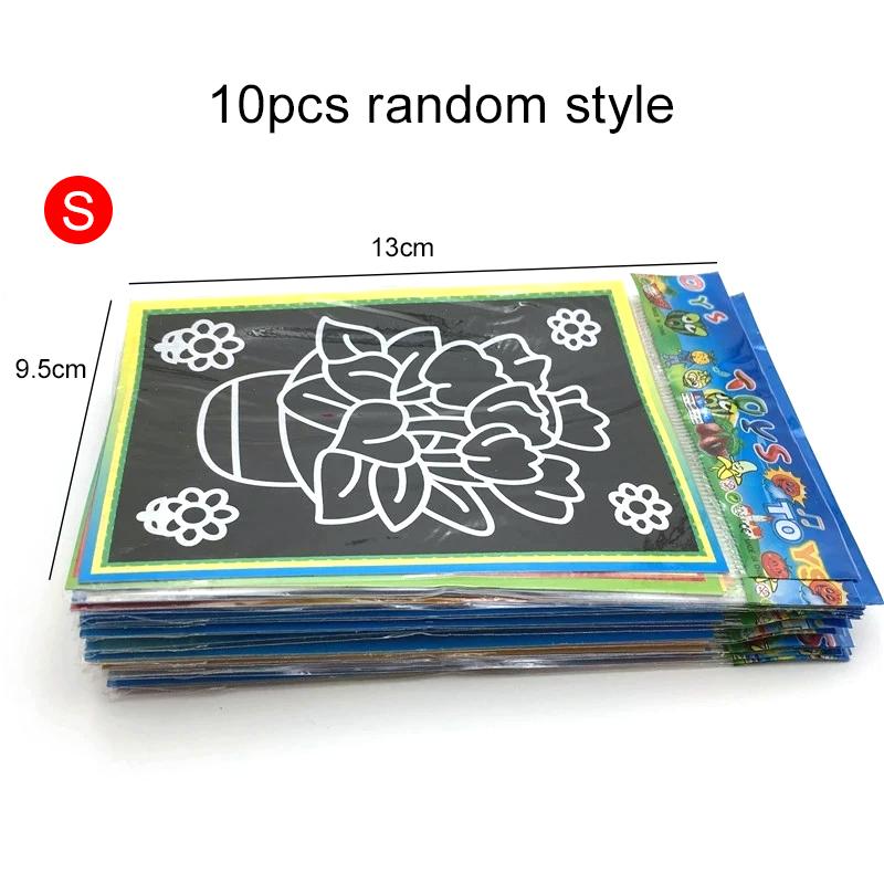10/20 шт. Раскраски скретч Арт-класс Обучающие материалы для рисования Студенческие DIY Ручная работа Яркие цвета Рисование Подарок TMZ