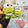 Очаровательная плюшевая игрушка Sanrio Kero Kero Keroppi, милые набивные лягушки с большими глазами, коллекционная кукла Peluche, декор для дивана, кровати, дома, подарок