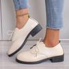 Spring and Autumn New Women's Round Head Ribbon Fashion and Comfortable Heel Shoes Size 36-43