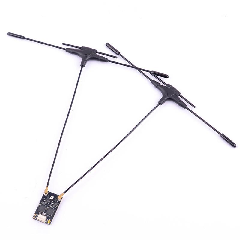 L93A-XR4 Gemini-X Dual Band ELRS Receiver 2.4GHZ/SUB-G 900Mhz RX Module Featuring T-Type Antenna For RC FPV Drone Systems