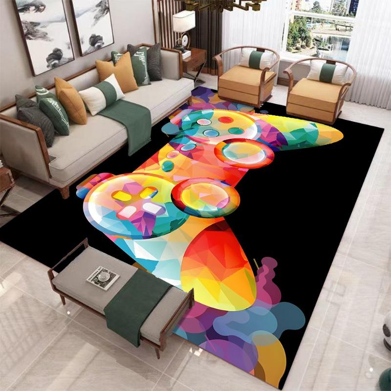 Soft Gamepad Rug Non slip Wear resistant Mat for Bedroom Gaming Corner Decoration Home Decoration Machine Wash Rug