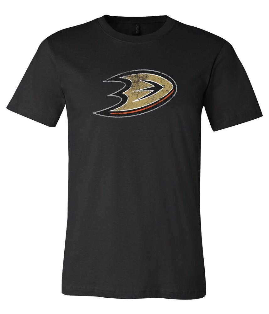 Футболка с потертым логотипом Anaheim Mighty Ducks S-6XL Отслеживание!! Футболка Unisex