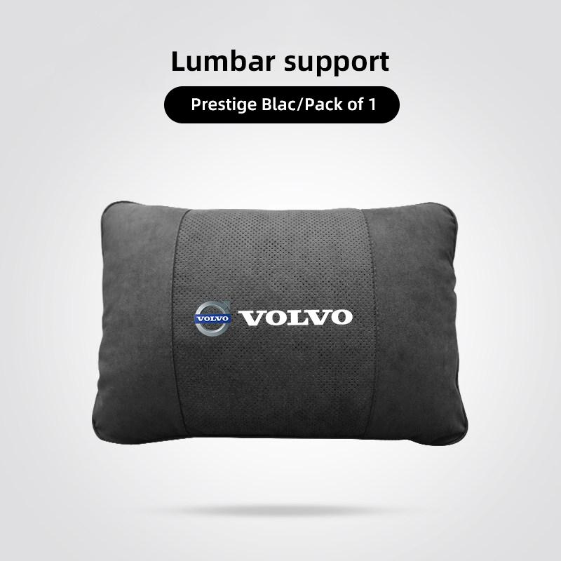 Volvo Car Suede Seat Headrest Cotton Neck Pillow For Volvo V60 V40 XC90 S60 C30 XC60 V70 S90 Rdesign Auto Interior Lumbar Pillo